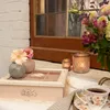 Clayre & Eef Vase 8 cm Violett Keramik Produktbild-Vorschau 2