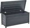 BELIANI Gartentruhe 190L Dunkelgrau Aluminium Wasserfest Produktbild-Vorschau 1