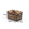 Kaminholzkorb aus Rattan und Bananenblatt mit abnehmbarem Produktbild-Vorschau 3