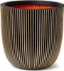 Capi Pflanzgefäß Groove 35x34 cm Schwarz und Golden Produktbild-Vorschau 9