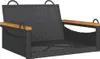 Hängesessel Schwarz 63x62x40 cm Poly Rattan Produktbild-Vorschau 1