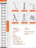 A collage of diagrams and specifications for a multi-purpose ladder. Anteprima dell’immagine prodotto