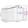 vidaXL Capanno da giardino Marrone 277x192,5x179 cm Acciaio Anteprima dell’immagine prodotto 13