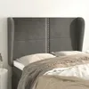 vidaXL Kopfteil mit Ohren Dunkelgrau 147x23x118/128 cm Samt Produktbild-Vorschau 2