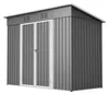 ELANDEPOT Abri de jardin 242 × 126 × 182 cm gris rangement Voir les images du produit 1