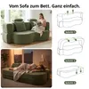 Sofa 3-Sitzer mit Schlaffunktion, 196 cm Komfortables Produktbild-Vorschau 4
