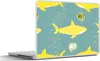 MuchoWow® Laptop Aufkleber Sticker Cover Hai - Cartoon - Produktbild-Vorschau 1