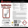 A product label for a toilet cistern descaler and cleaner, showing a diagram of a toilet cistern and detailing product information, usage instructions, and safety warnings. Produktbild-Vorschau