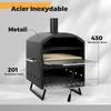 Venkovní pec na pizzu COSTWAY, dvouvrstvá pec na pizzu s Náhled obrázku produktu 8