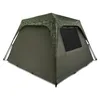 A green and camouflage patterned bivvy tent against a white background. Anteprima dell’immagine prodotto
