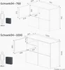 doporro Sideboard Kommode 76 cm in Kerneiche und Weiß Matt Produktbild-Vorschau 7