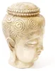 Buddha Kopf Statue Asian Skulptur aus Gold Dekofigur Höhe Produktbild-Vorschau 2