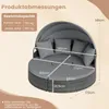 COSTWAY lettino da giardino a isola in polyrattan con Anteprima dell’immagine prodotto 3
