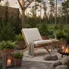 Klappbarer Gartensessel aus Akazienholz und beigen Kissen Produktbild-Vorschau 6