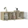 Armadio a muro con ante in vetro rovere Sonoma 102x37x35 cm Anteprima dell’immagine prodotto 5