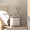 Comodino bianco 40x30,5x40 cm in legno di pino massiccio Anteprima dell’immagine prodotto 9