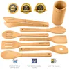 BlauKe® Set di Utensili da Cucina in Legno di Bamboo - Kit Anteprima dell’immagine prodotto 2