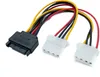 SYSTEM-S Y SATA Kabel 20 cm 15 Pin Stecker zu 2x Molex LP4 Produktbild-Vorschau 1