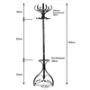 COSTWAY Wieszak na ubrania 182 cm, drewniany wieszak na Podgląd zdjęcia produktu 8