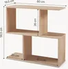 Tavolino 'Koxjö' Scaffale 57 x 60 x 20 cm Effetto rovere Anteprima dell’immagine prodotto 5