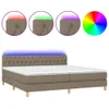 Boxspringbett mit Matratze & LED Taupe 200x200 cm Stoff Produktbild-Vorschau 1