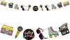 Oblique Unique Happy Birthday Girlande Retro Banner 80er Produktbild-Vorschau 1