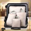 Koffer Organizer 4er Set Kompression Packwürfel beige 41 x Produktbild-Vorschau 3