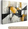 Wandbilder wohnzimmer 90x60 cm - Abstrakt und Modern - Gold Produktbild-Vorschau 1