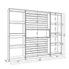 Bücherregal Bibliothek, 230x25x186cm, Wohnzimmer, Produktbild-Vorschau 4