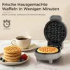 YASHE Mini-Waffeleisen ABW59C, 550 W, 10 cm, Antihaft, Produktbild-Vorschau 4