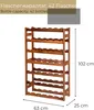 STOLMAK Weinregal aus Holz für 42 Flaschen Braun Produktbild-Vorschau 2