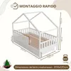 Crazy Pine Letto a Casetta con Cassetto 120x200 cm – Letto Anteprima dell’immagine prodotto 3