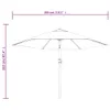 vidaXL Sonnenschirm mit Metall-Mast 300 cm Schwarz Produktbild-Vorschau 16