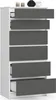 Kommode AKORD K60 Weiß 60 cm 6 Schubladen Front Graphitgrau Produktbild-Vorschau 2