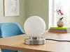 Kleine Tischlampe mit Glaskugel Weiß Ø12cm - LED per Touch Produktbild-Vorschau 6