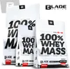 Three bags of BLADE SERIES Whey Mass Gainer in different sizes are displayed on a white background. Produktbild-Vorschau