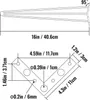 Diagram showing the dimensions of a product, likely table legs. Anteprima dell’immagine prodotto