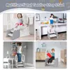 Escalera infantil de 2 peldaños con barandilla y peldaños Vista previa de la imagen del producto 6
