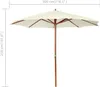 DELUKE® Sonnenschirm aus Holz ANNA Sandweiß | HxB 258x300cm Produktbild-Vorschau 2