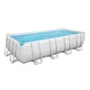 A rectangular above-ground swimming pool filled with blue water, set against a white background. Produktbild-Vorschau