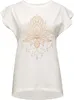 Yoga-T-Shirt Batwing „celestial flower“ - ivory/copper Produktbild-Vorschau 2