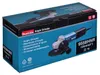 The image shows the packaging of a Makita angle grinder. Podgląd zdjęcia produktu