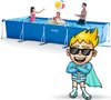 Telaio per piscina da giardino 450 x 220 x 84 cm 15in1 set Anteprima dell’immagine prodotto 2