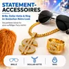 4 in 1 Vokuhila Kostüm Set – 80er 90er Goldkette, Brille Produktbild-Vorschau 4