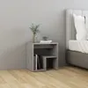 vidaXL Comodino grigio cemento 40x30x40 cm in materiale Anteprima dell’immagine prodotto 1