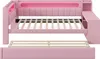 Gepolstertes Funktionsbett 90x200 mit Schreibtisch & LED, Produktbild-Vorschau 14