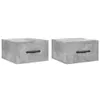 vidaXL Tables de chevet murales 2 pcs. Gris béton 35x35x20 Voir les images du produit 1