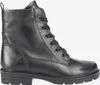 A black leather boot is shown against a white background. Produktbild-Vorschau