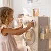howa pralka dla dzieci drewniane zabawki pralka naturalny Podgląd zdjęcia produktu 6
