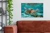 MuchoWow® - Leinwandbilder - Eine Schildkröte schwimmt Produktbild-Vorschau 2